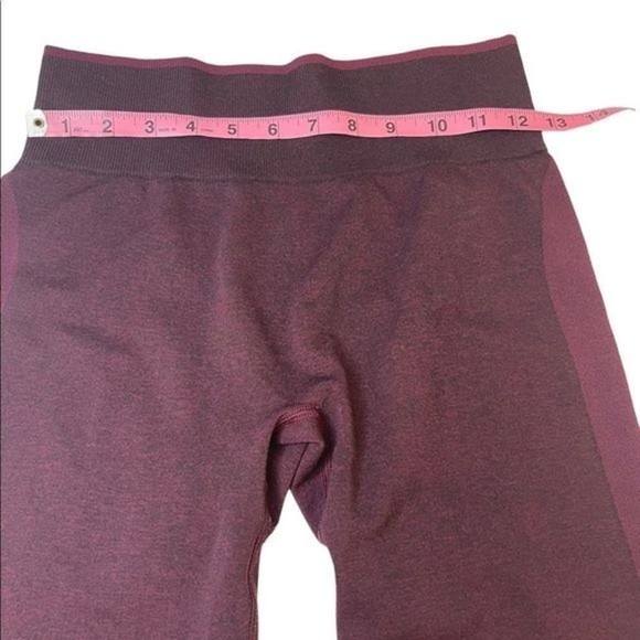 PINK Victoria's Secret Burgundy Matching Sports Bra And Leggings Set Size Medium - Picture 6 of 16